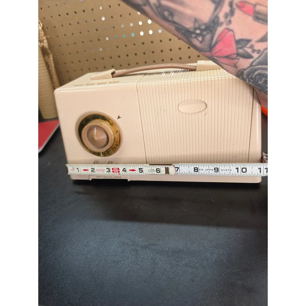 Vintage Lady Sunbeam Hair Dryer Model Cream Portable Nail Dryer 1957 Retro-WORKS